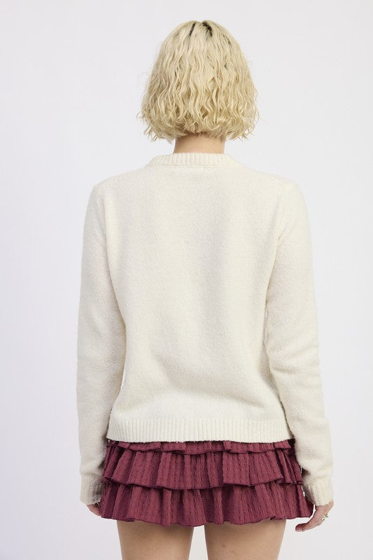 FITTED BUTTON UP CARDIGAN