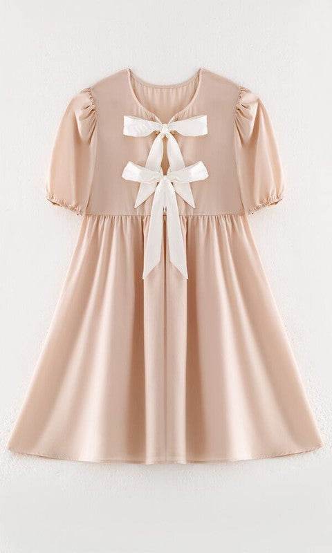 Tie front babydoll dress