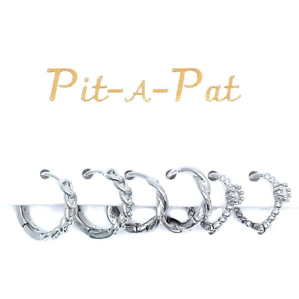 3 Pair Mini Hoop Earrings Set