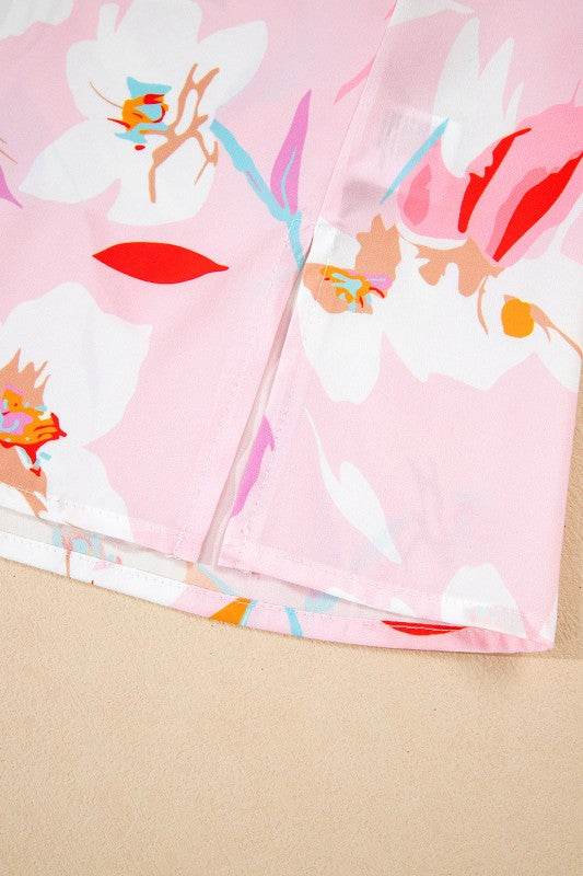 ruffle floral color block louse