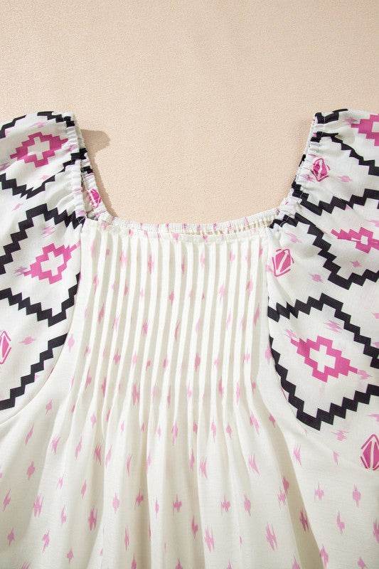 Ivory angel sleeve mini dress