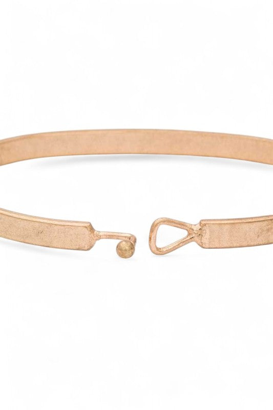 BLESSED Engraved Hook Bangle