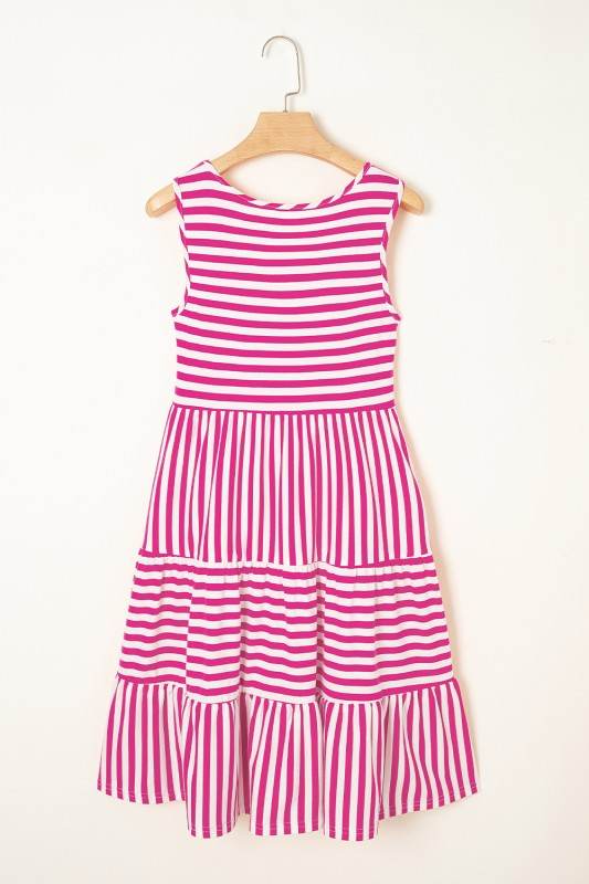 Cotton Pink Blue Multi Way Dress