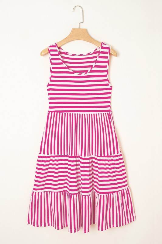 Cotton Pink Blue Multi Way Dress