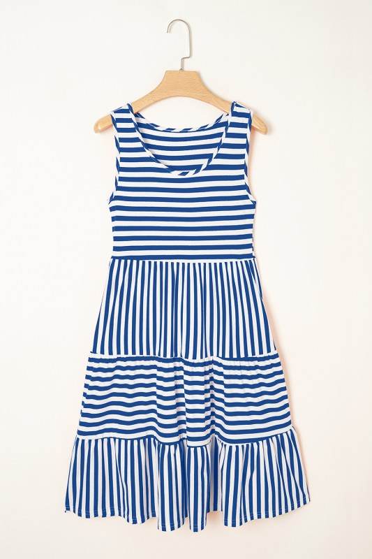 Cotton Pink Blue Multi Way Dress