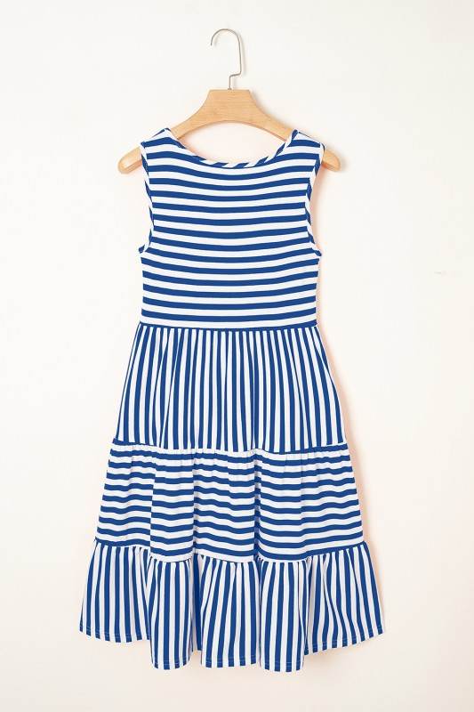 Cotton Pink Blue Multi Way Dress