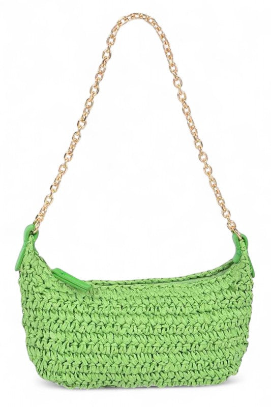 Faux Straw Fashion Shoulder Bag