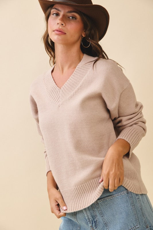 Oversized V-Neck Sweater