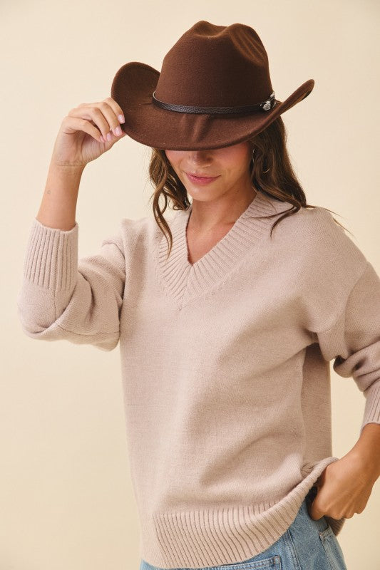Oversized V-Neck Sweater