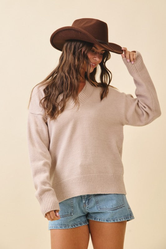 Oversized V-Neck Sweater