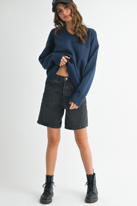 Oversized V-Neck Sweater