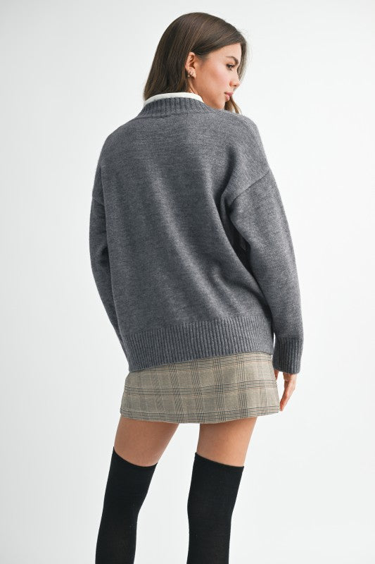 Oversized V-Neck Sweater
