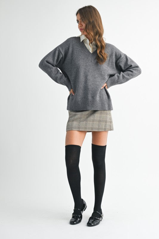 Oversized V-Neck Sweater