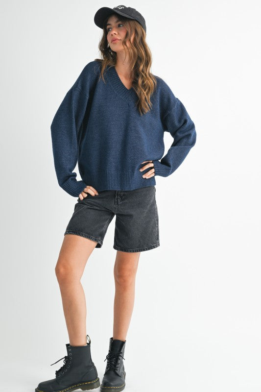 Oversized V-Neck Sweater
