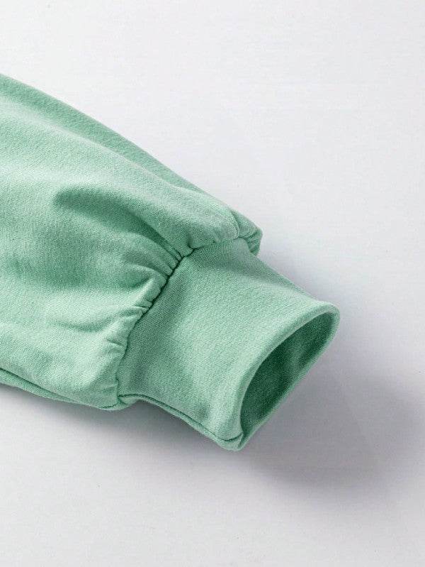 Cotton Stitching Irregular Hem Block  Pullover