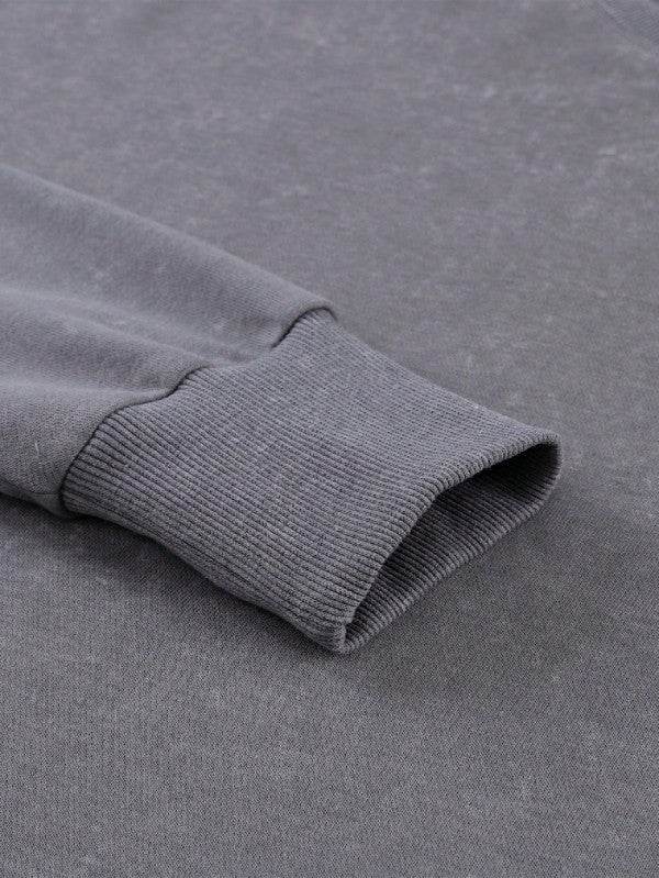 Cotton Acid Mineral Drop Shoulder Relax Sweatshirt