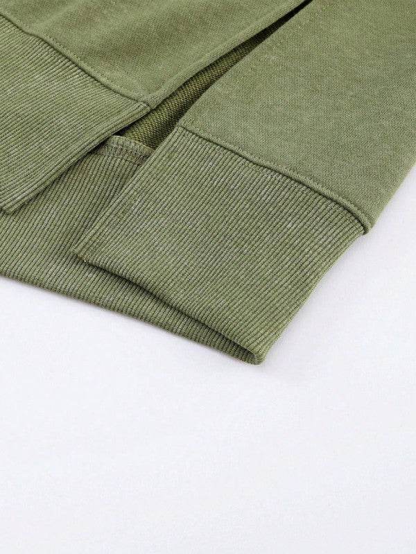 Cotton Acid Mineral Drop Shoulder Relax Sweatshirt
