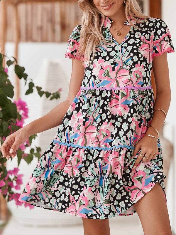 Floral Tiered Dress