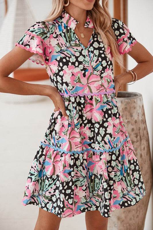 Floral Tiered Dress