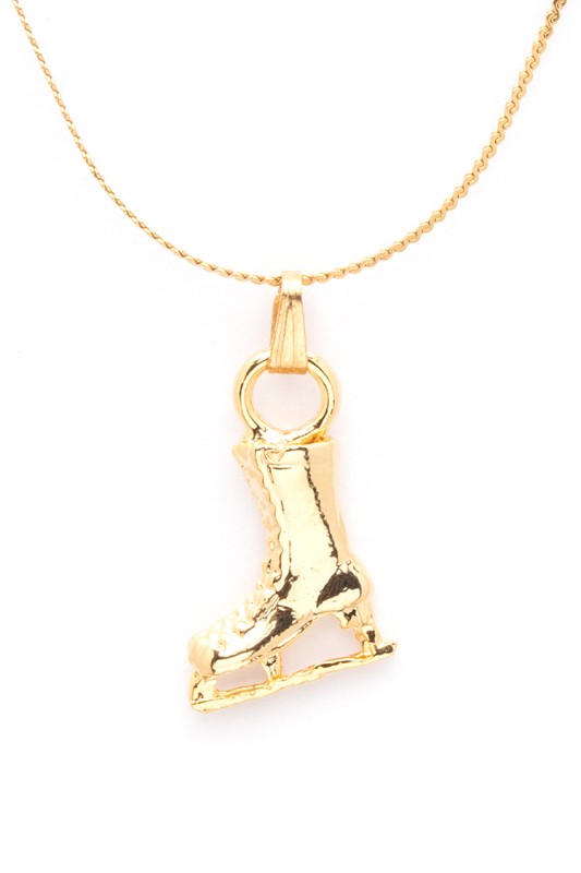 Ice Skate Pendant Necklace