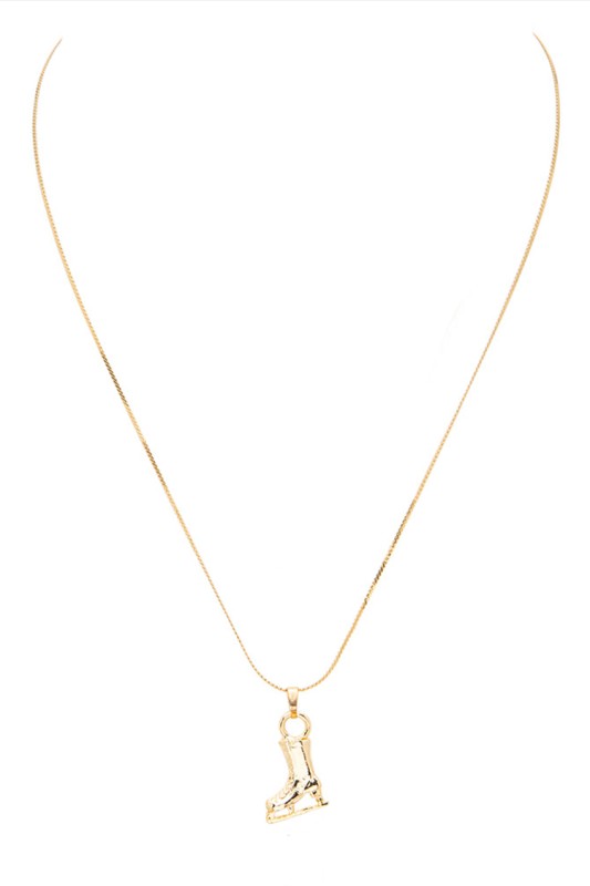 Ice Skate Pendant Necklace