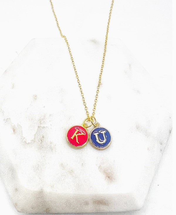KU Kansas University Jayhawks Charm Necklace