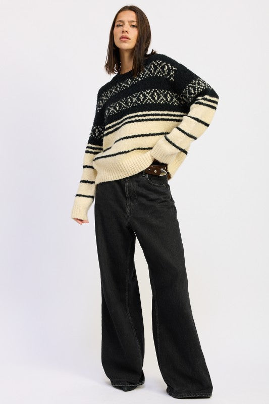FAIR SLE STRIPED OVERSIZE SWEATER