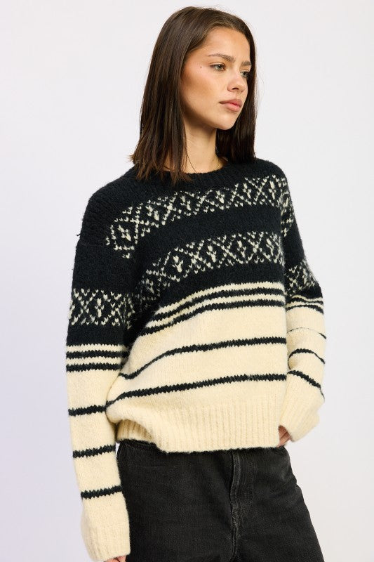 FAIR SLE STRIPED OVERSIZE SWEATER