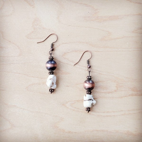 Western White Turquoise w/ Copper Bead