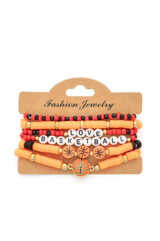 Love Basketball Bracelet Set