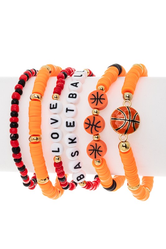 Love Basketball Bracelet Set