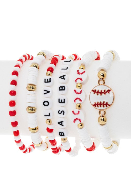 Love Baseball Bracelet Set
