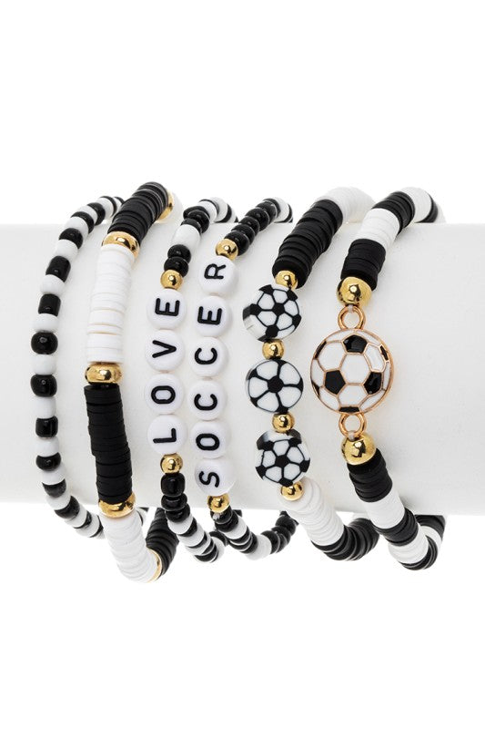 Love Soccer Bracelet Set
