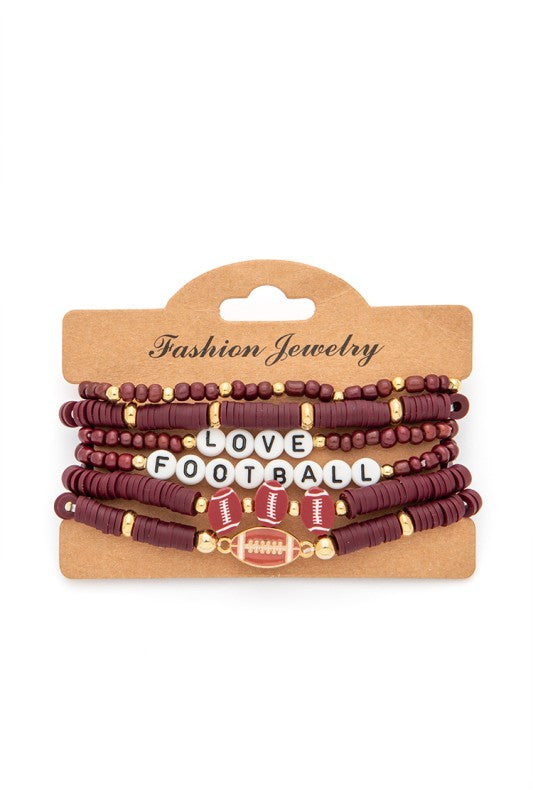 Love Football Bracelet Set