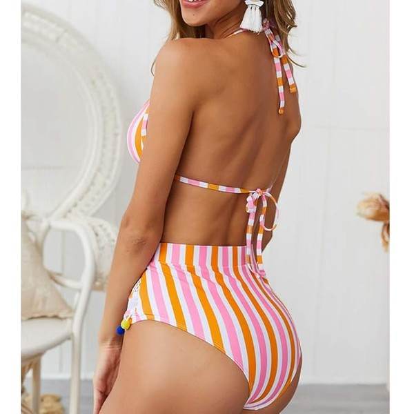 Two Pieces Color Ball Bikini