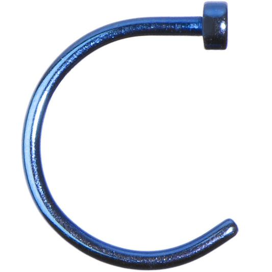 20G 5/16 Blue Anodized Titanium Nose Hoop