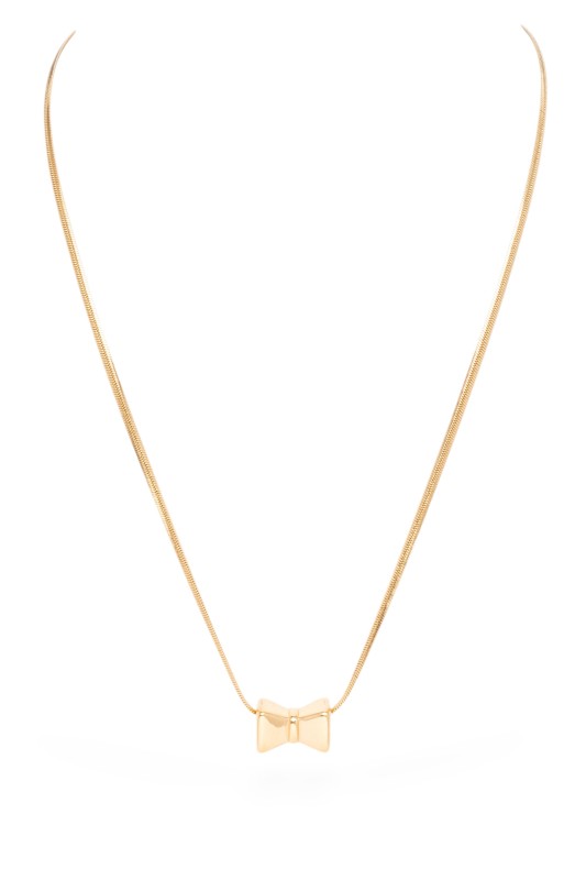Petite Bow Tie Pendant Necklace