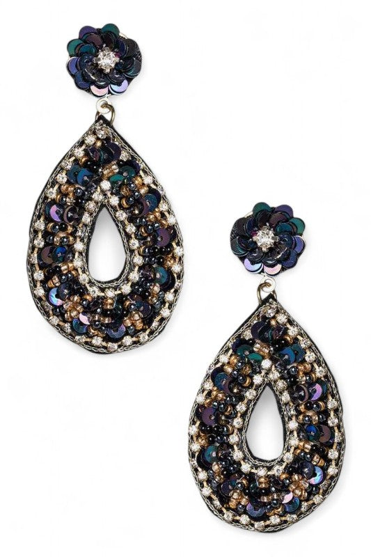 Beaded Sequins Iconic Earrings