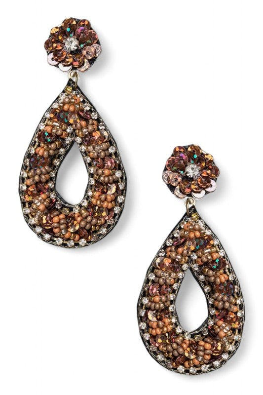 Beaded Sequins Iconic Earrings