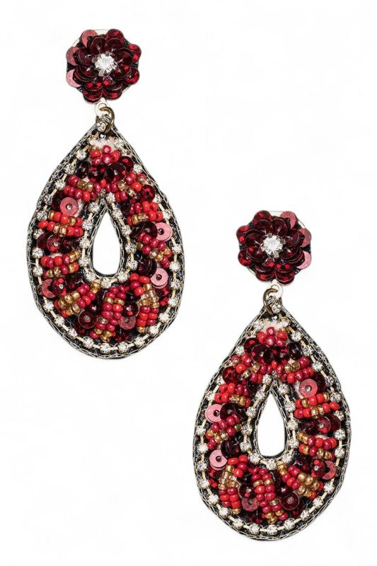 Beaded Sequins Iconic Earrings