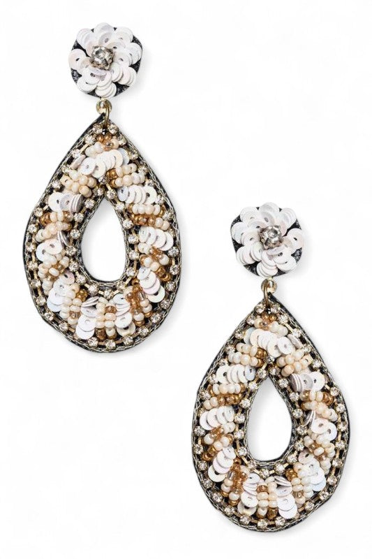 Beaded Sequins Iconic Earrings