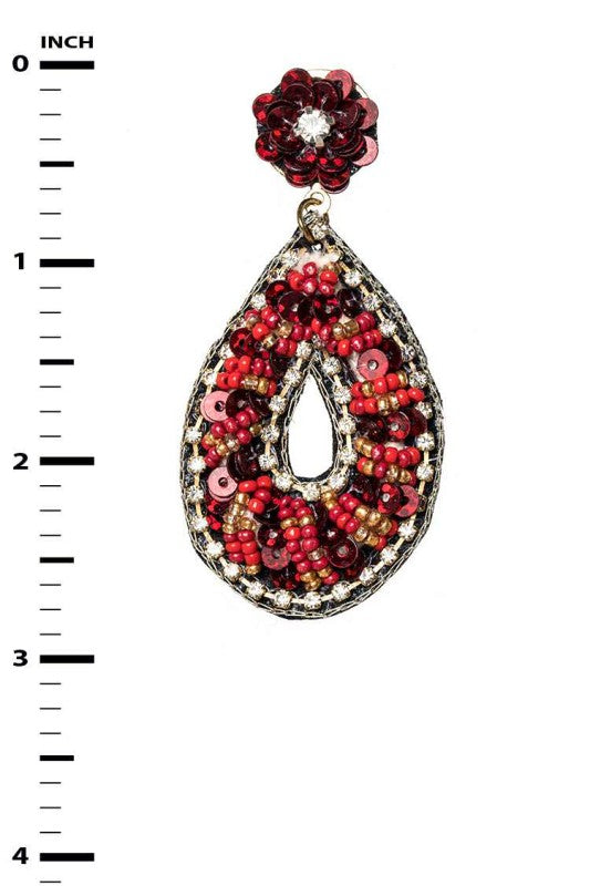Beaded Sequins Iconic Earrings