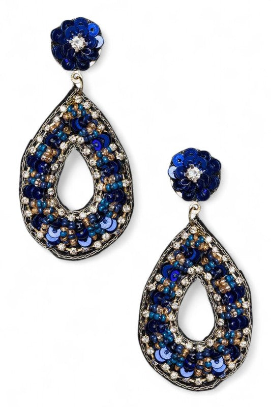 Beaded Sequins Iconic Earrings
