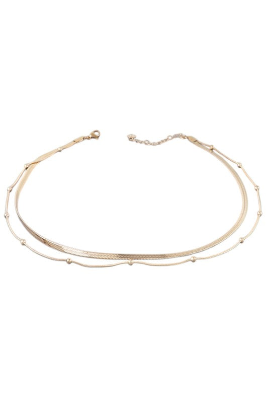 Stainless Steel Layer Chain Necklace