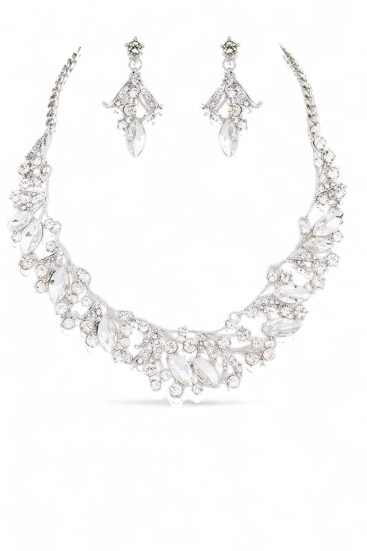 Crystal Bridal Statement Necklace Set
