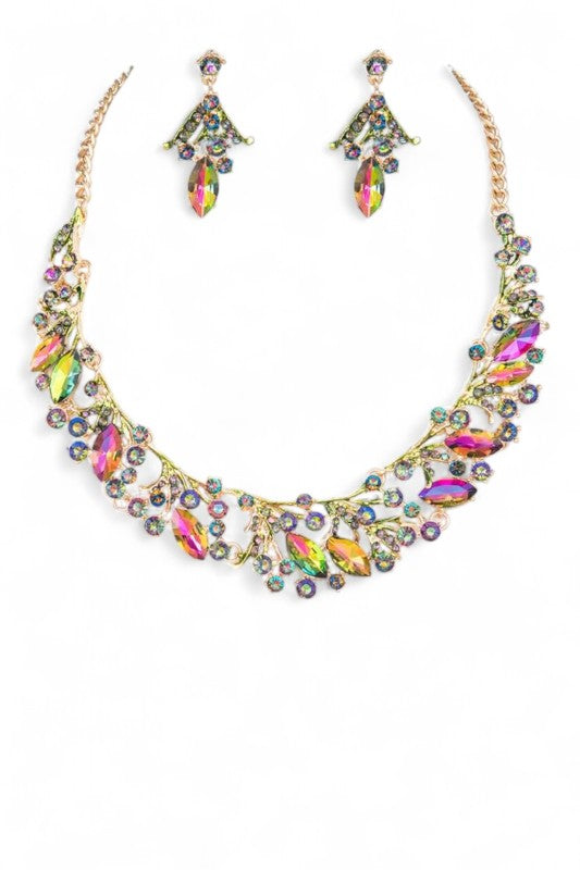 Crystal Bridal Statement Necklace Set