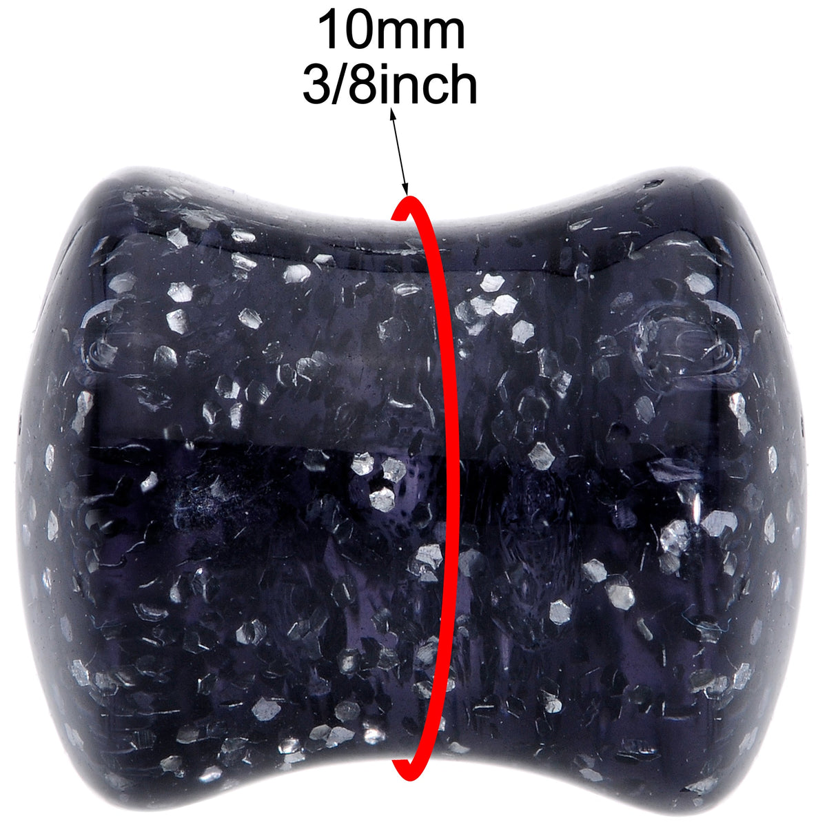 00G Black Ultra Glitter Saddle Plug Set