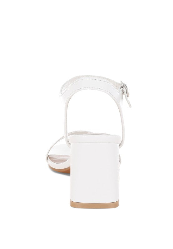 Kazara Faux Leather Block Heels