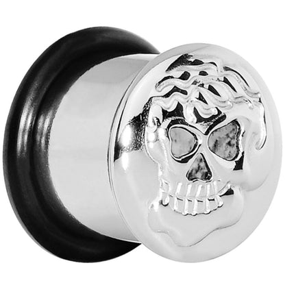 1/2 Stainless Steel Single Flare Skull Plug
