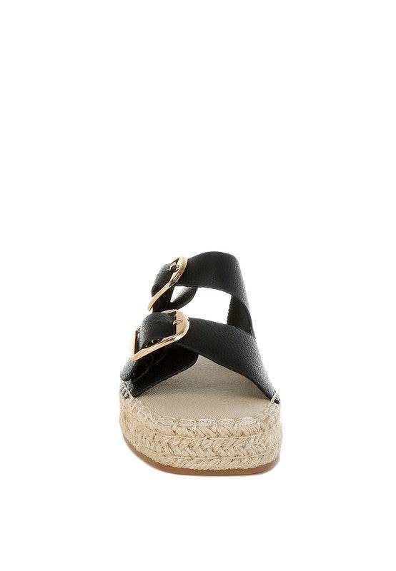 Palala Genuine Soft Leather Square Toe Espadrilles